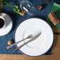 Assiette plate en porcelaine filet bleu 27cm