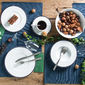 Assiette plate en porcelaine filet bleu 27cm