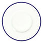 Assiette plate en porcelaine filet bleu 27cm