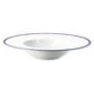 Assiette creuse en porcelaine filet bleu 23cm