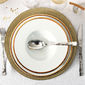 Assiette plate en porcelaine filet or 27cm