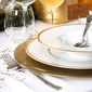 Assiette creuse en porcelaine filet or 23cm