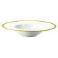 Assiette creuse en porcelaine filet or 23cm