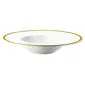 Assiette creuse en porcelaine filet or 23cm