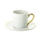 Paire-tasse à café en porcelaine filet or 12cl