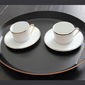 Paire-tasse à thé en porcelaine filet or 22cl