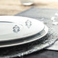 Assiette plate en porcelaine filet argent 29cm