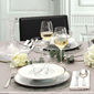 Assiette plate en porcelaine filet argent 27cm