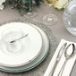 Assiette plate en porcelaine filet argent 27cm