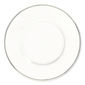 Assiette plate en porcelaine filet argent 27cm