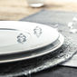 Assiette plate en porcelaine filet argent 27cm