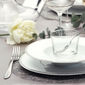 Assiette creuse en porcelaine filet argent 23 cm