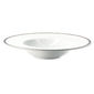 Assiette creuse en porcelaine filet argent 23 cm