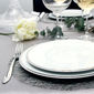 Assiette dessert en porcelaine filet argent 23cm