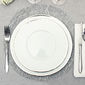 Assiette dessert en porcelaine filet argent 23cm