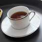 Paire-tasse à thé en porcelaine filet argent 22cl