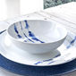 Assiette creuse en porcelaine décor bleu 18cm