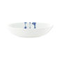 Assiette creuse en porcelaine décor bleu 18cm