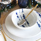 Assiette creuse en porcelaine décor bleu 18cm