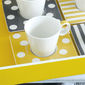 Tasse à café à pois jaune en porcelaine 12cl