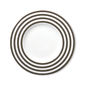 Assiette dessert à rayures vison en porcelaine 22cm
