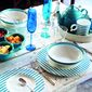 FRESHNESS STRIPE turquoise assiette plate