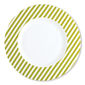 Assiette plate à rayures vert anis en porcelaine 29cm