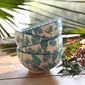 Coupelle en porcelaine décor tropical 15cm