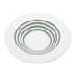 Assiette creuse à rayures vert sauge en porcelaine 24cm