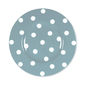 Assiette dessert à pois bleu jean en porcelaine 22cm