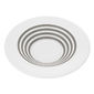 Assiette creuse à rayures taupe en porcelaine 24cm