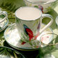 Mug en porcelaine décor exotique blanc 50cl