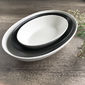 Plat ovale creux en porcelaine 20x14cm