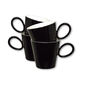 Mugs noirs en porcelaine 30cl - Lot de 4