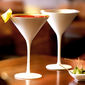 Verre à cocktail martini blanc or 24cl