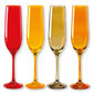 Flûtes à champagne en verre jaune 19cl - Lot de 4