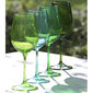 Verres à vin en verre vert 35cl - Lot de 4