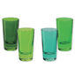 Verres à shooter en verre vert 6cl - Lot de 4