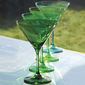 Verres à cocktail en verre vert 35cl - Lot de 4