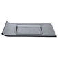 Plat rectangulaire en verre gris 30x23cm