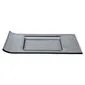 Plat rectangulaire en verre gris 30x23cm