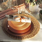 Assiette creuse en verre orange 20cm