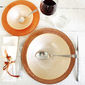 Assiette creuse en verre orange 20cm