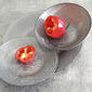 Assiette dessert en verre gris 21cm