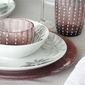 Plat rond en verre rose 32cm