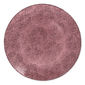 Plat rond en verre rose 32cm