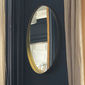 Miroir ovale en métal couleur or 61,5x37,5cm