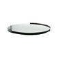 Miroir rond en métal couleur gris 51cm