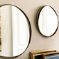 Miroir rond en métal couleur or 60cm