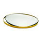 Miroir rond en métal couleur or 60cm